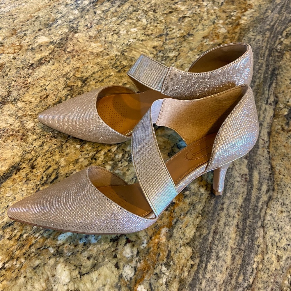 Corso Como Denice Kitten Heel Nude/Champagne Shimmer size 8